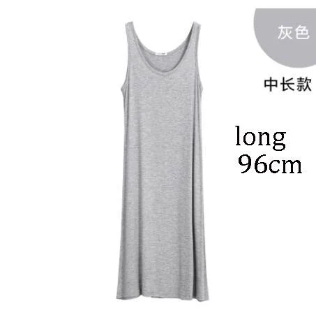 2020 Women's fashion Modal Dress Spaghetti Vest 82 to 110cm Long Under dress Spring and summer Ladies Casual Dresses