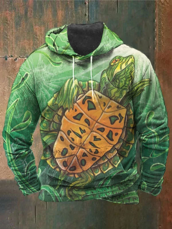 Unisex Terrapin Print Heavyweight Hoodies
