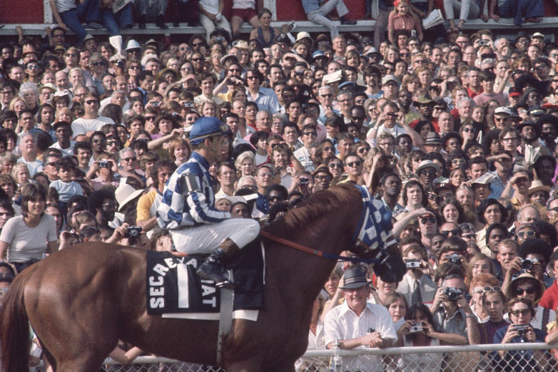 1973 Ron Turcotte SECRETARIAT Arlington Invitational Horse Racing 8x10 Photo Poster painting