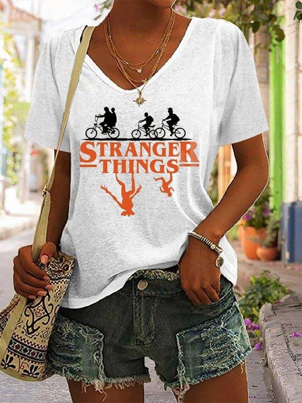 Women's Running Up That Hill Print Casual T-Shirt