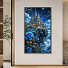 Diamond Painting-DIY Full Round Drill Castle Blue Roses(70*40 CM)