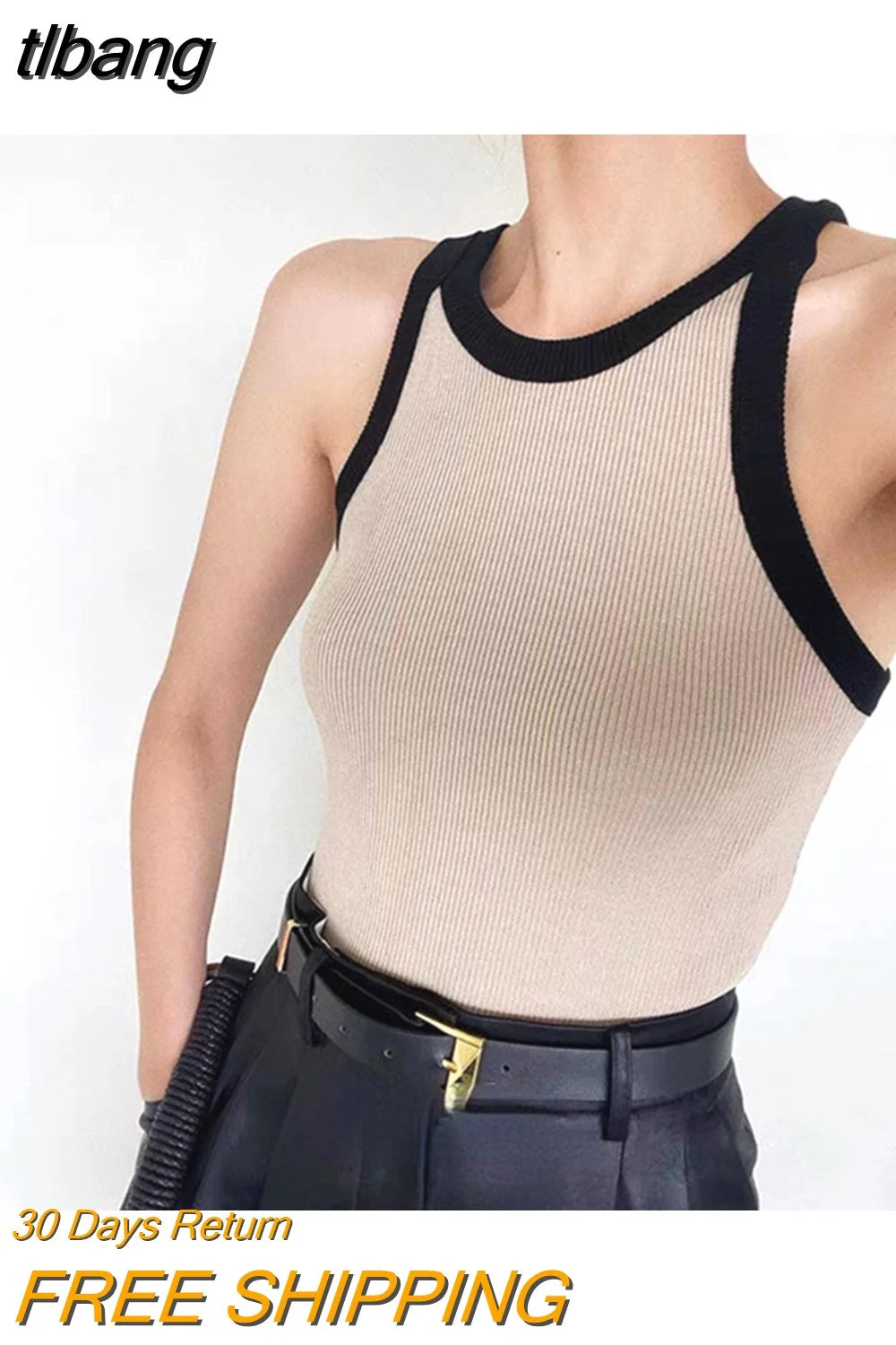 tlbang Tanks Women Minimalist All-match Daily Streetwear Slim Sexy Casual Summer Knitwear Korean Style Hot Girls Stylish Cozy