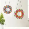 2pcs/set DIY Flowers Hanging Mirror Diamond Art Wall Door Decoration Kit