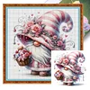(US Only)Gnome Printed Cross Stitch Kit 40x40cm DIY 11CT Thread Art Needlework Home Decor