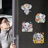 6Pcs Elefant - 5d DIY Handwerk Aufkleber Magnet