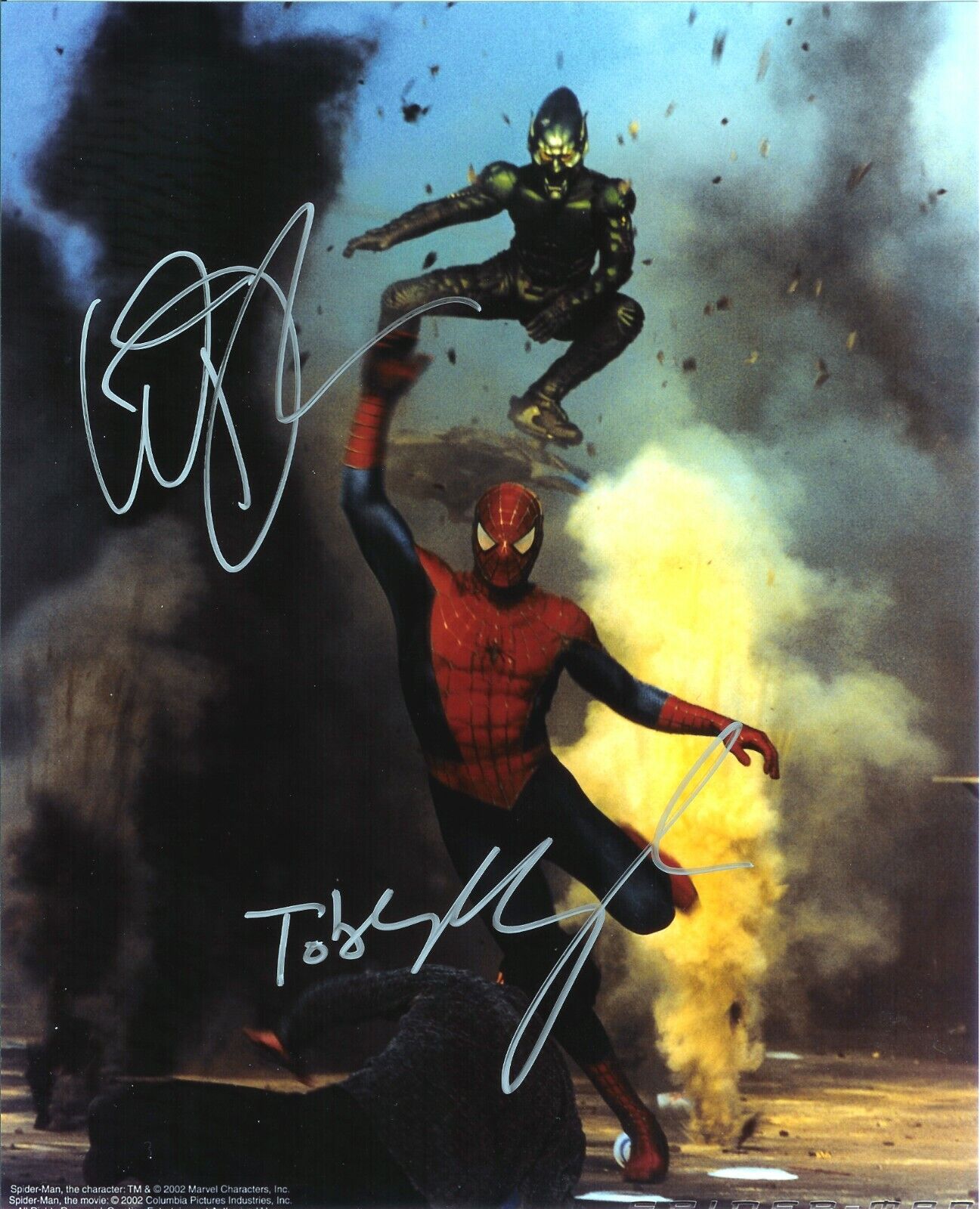 SPIDERMAN - WILLEM DAFOE & TOBEY MAGUIRE AUTOGRAPH SIGNED PP Photo Poster painting POSTER