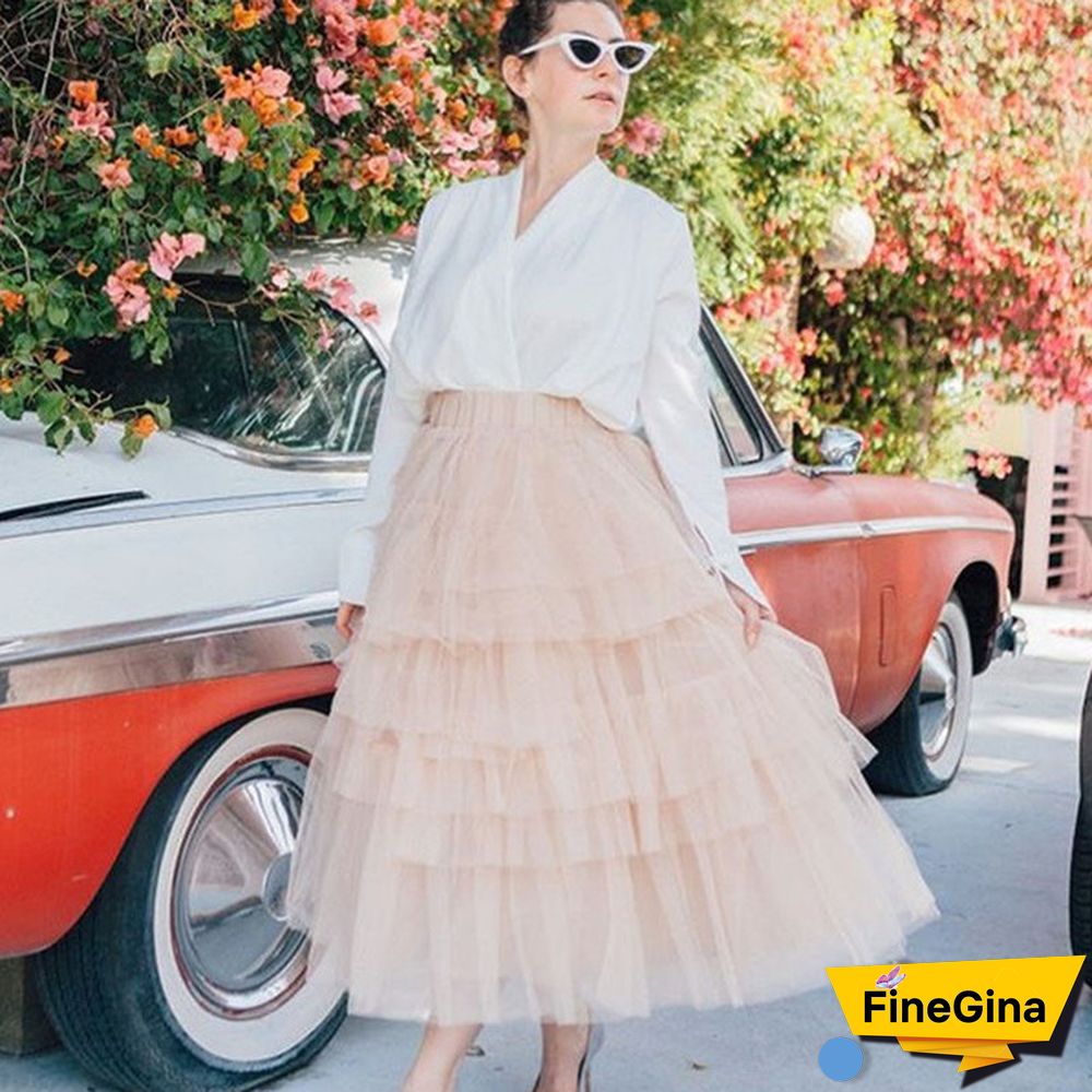 Fashion Summer Women Boho Lace Tiered Ruffle Flower High Waist Beach Long Skirt