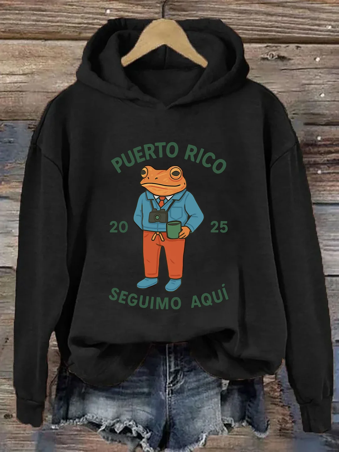 Puerto Rico Coqui Frog Hoodie
