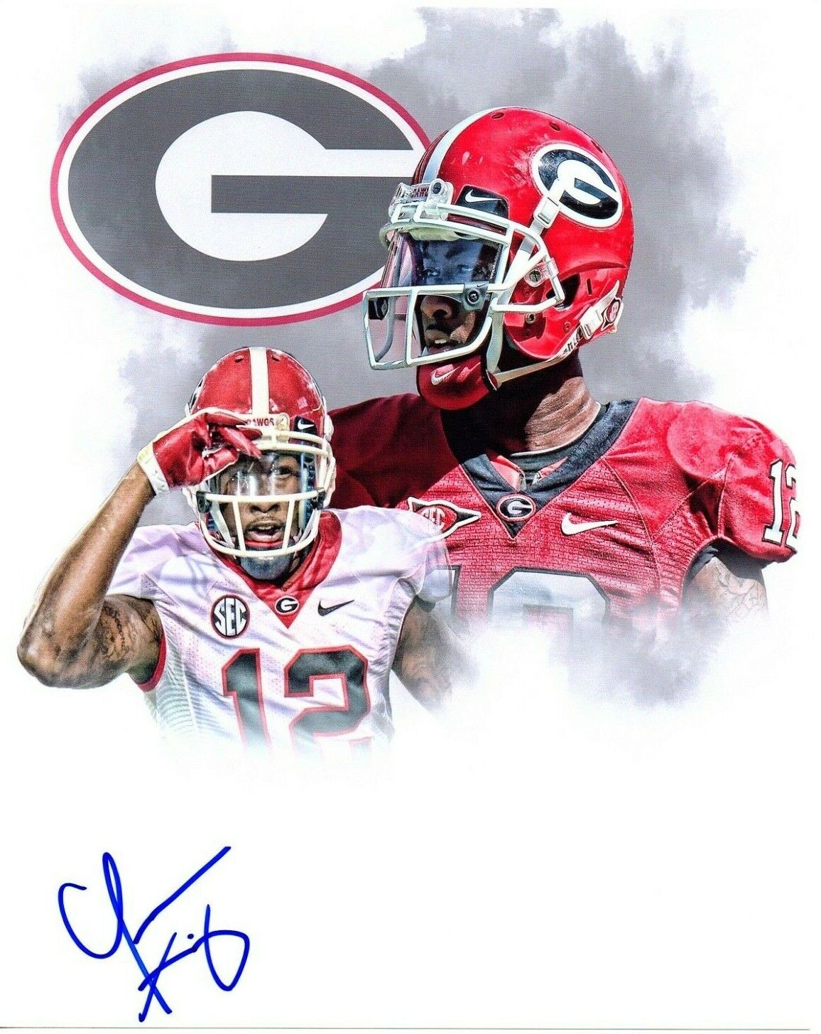 Tavarres King hand signed autographed 8x10 football Photo Poster painting Georgia Bulldogs UGA!