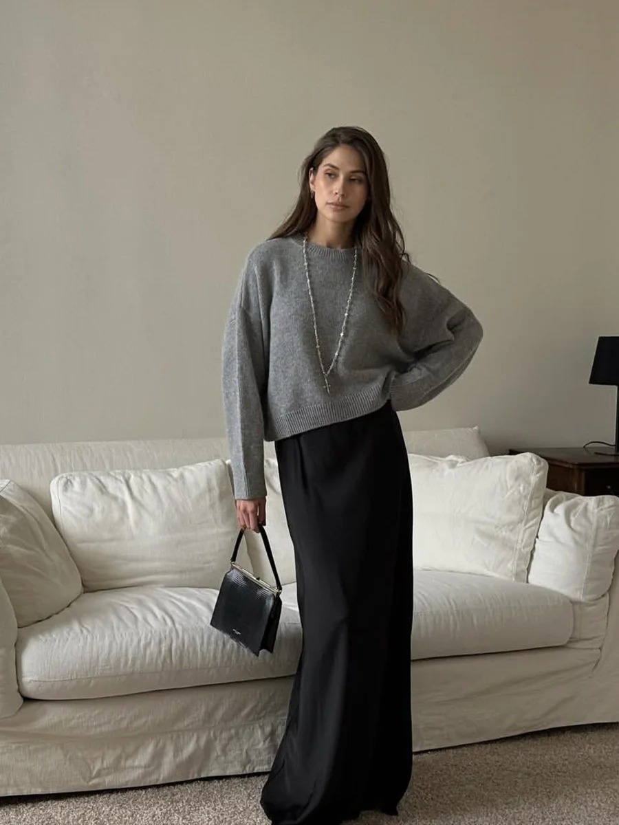 Athvotar Athvotar Autumn And Winter Hot Sale Thick Short Round Neck Solid Color Sweater Bum Basic Women's Clothing