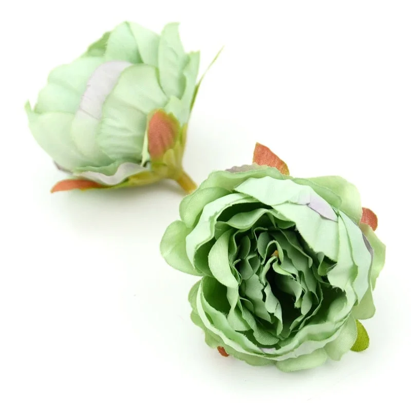 100pcs/lot 5cm High Quality Silk Peony Artificial Flower Head For Home Wedding Decor DIY Garland Craft Flowers Accessories