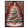 (US Local)Christmas Tree Special Shaped Diamond Painting Journal Notebook for Adults