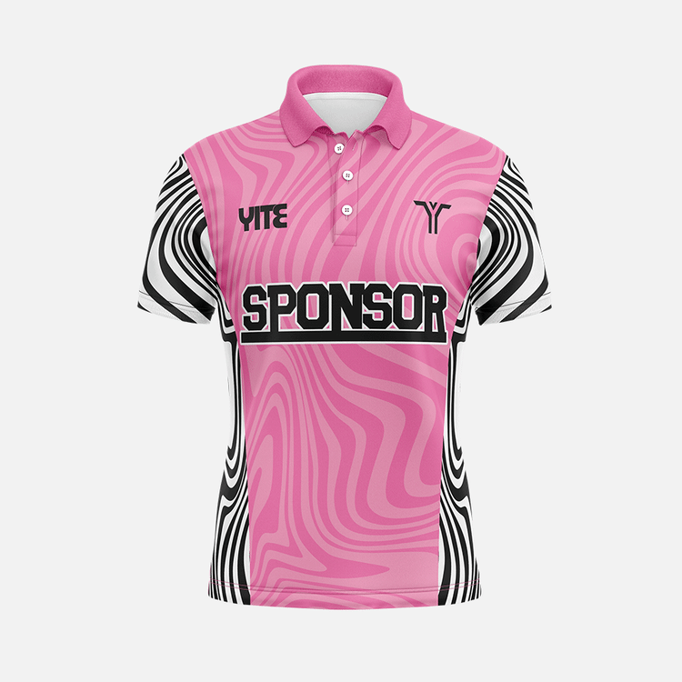 YITE | LP24-006-Pink And Black  Polo Shirts Uniform