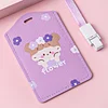 8PCS Adorable Cartoon Kids ID Bus School Card Cover Hanging Badge