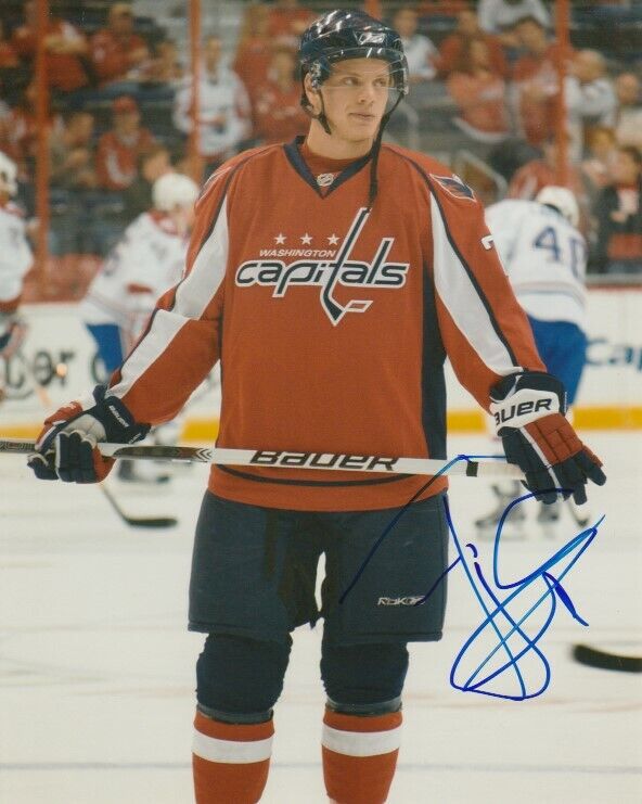 JOHN CARLSON SIGNED WASHINGTON CAPITALS 8x10 Photo Poster painting #2 Autograph