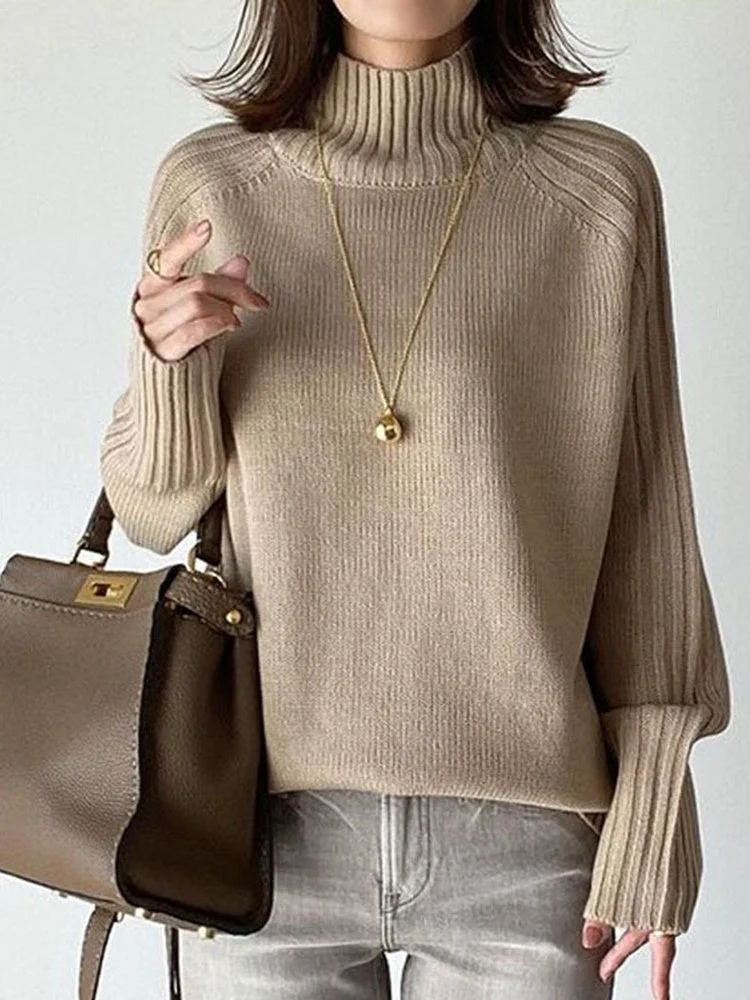 Women Half Sleeve V-neck Solid Color Dress