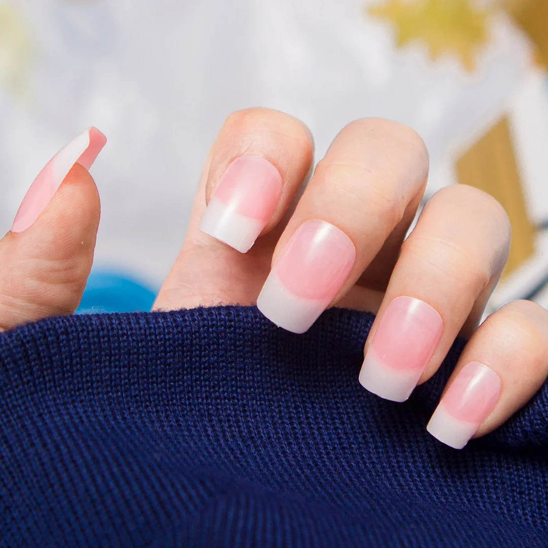 24pcs/set Fashion Acrylic Full Cover Fake Nails 10 Sizes Press on Nails Designs French False Nail Art Tips 278 Fingernail Tips-Nail Inspo