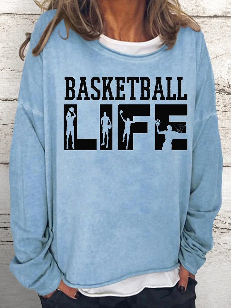 basketball Women Loose Sweatshirt-Annaletters