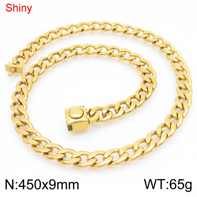 Stainless Steel NK Chain Bracelet Fashion Personality Titanium Steel Figaro Chain Necklace