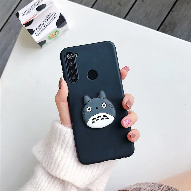 3D silicone cartoon phone holder case for huawei p smart 2019 2018 2020 2021 plus pro stand soft covers for huawei p smart z