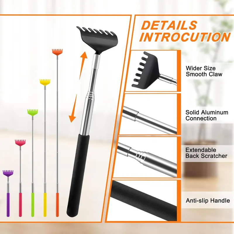 Family Home 6 Pack Handy Adjustable Extendable Back Scratcher Massagers