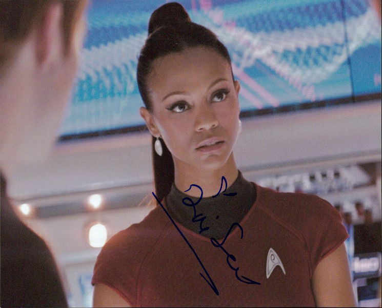 Zoe Saldana (Star Trek) signed 8x10 Photo Poster painting COA