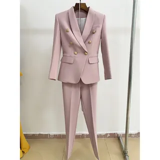 Nigikala Nigikala Professional Fashion Double-Dancing Green Fruit Collar Suit + Nine-Point Trousers Set Two Sets