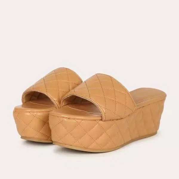 Platform Women's Slippers 2021 Summer Shoes Women Wedge Casual Sandal Thick Bottom Heels Female Flip Flops Beach Slides New 43