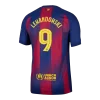 LEWANDOWSKI #9 Barcelona Home Authentic Soccer Jersey 2025/26 &ndash; UCL