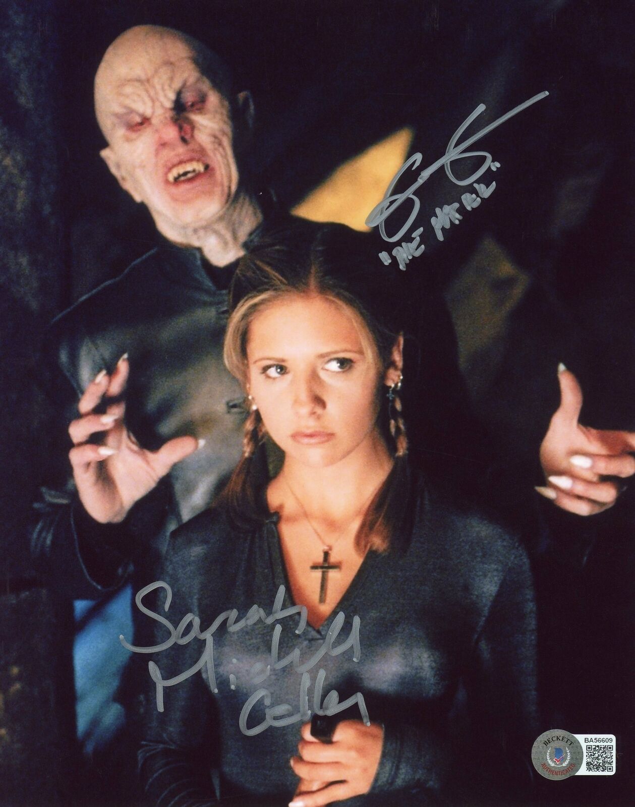 Buffy the Vampire Slayer 8x10 Photo Poster painting Signed Autograph Gellar Metcalf Beckett COA