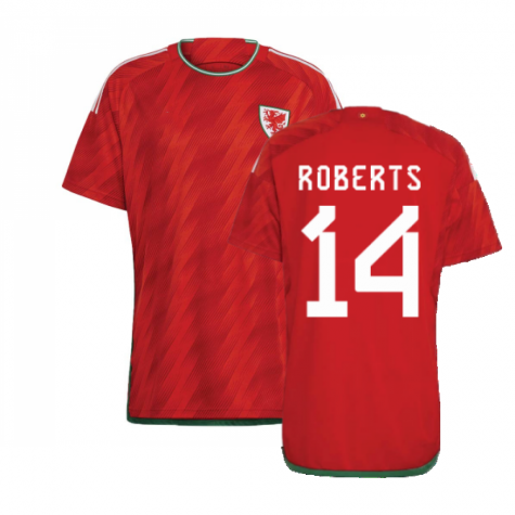 Wales Connor Roberts 14 Home Trikot WM 2022