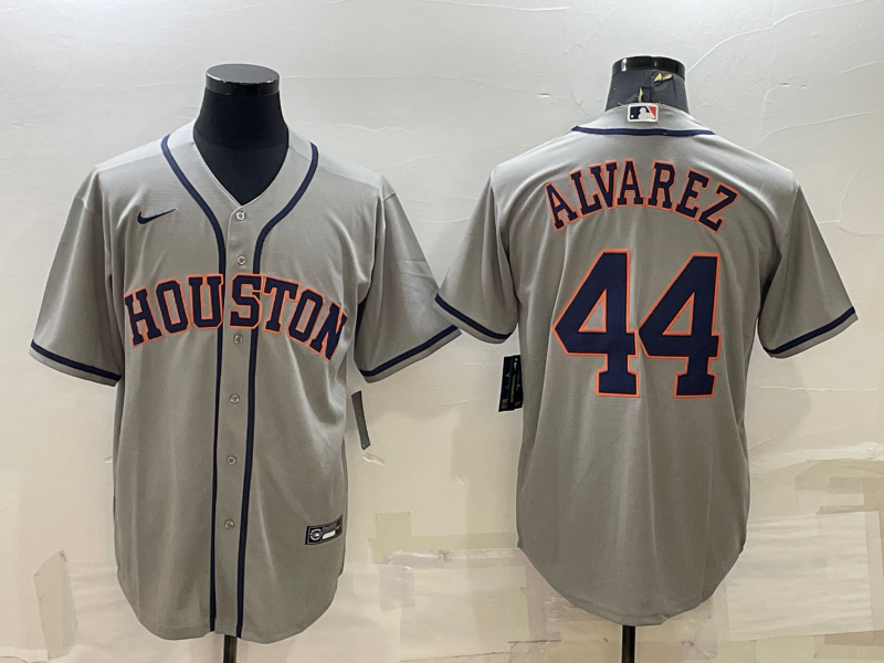 Men's Houston Astros Yordan Alvarez #44 Gray Replica Player Jersey mysite