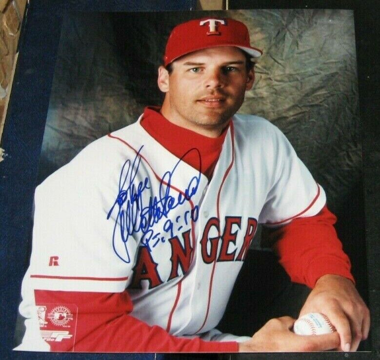 John Wetteland Texas Rangers SIGNED AUTOGRAPHED Photo Poster painting FILE 8x10 Baseball Yankees