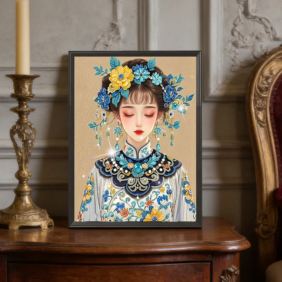 Diamond Painting - Partial Special Shaped Drill - Elegant Lady(Canvas|30x40cm)