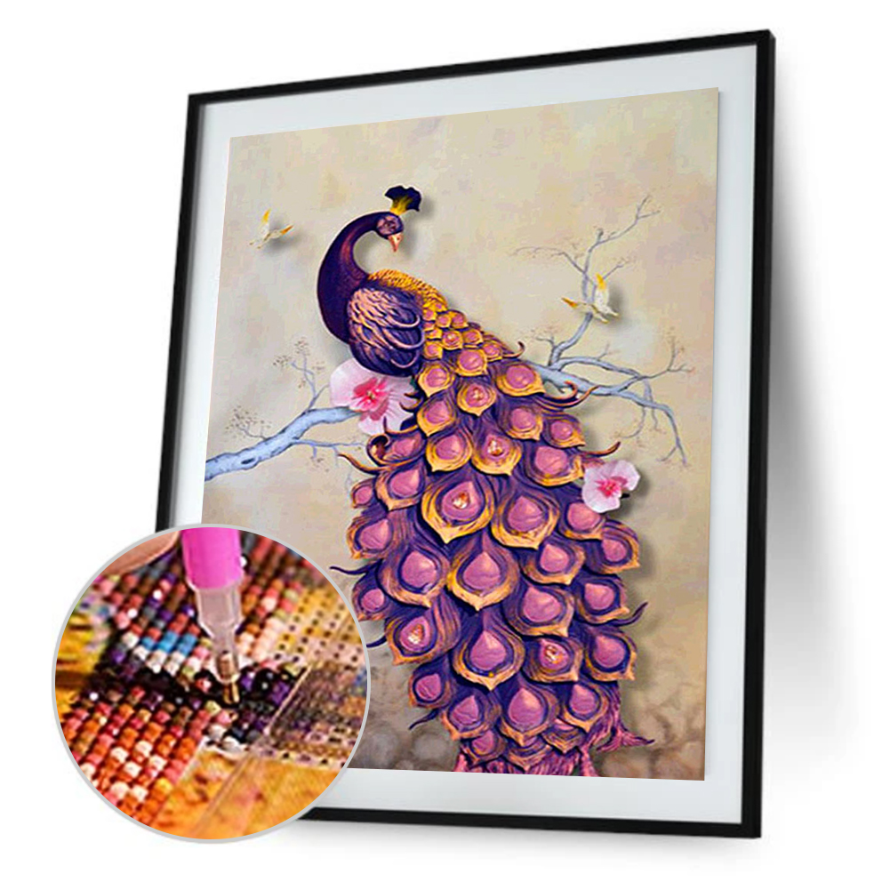 

Peacock Embroidery Cross Stitch-30x40CM, 501 Original
