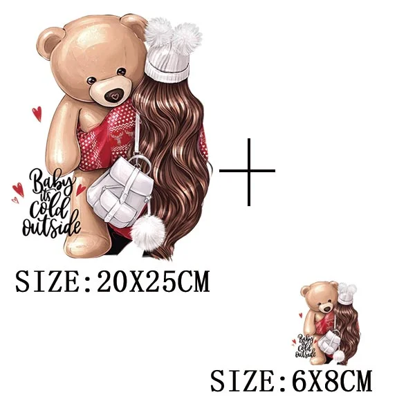 Fashion Girl Iron On Transfer For Clothing DIY Washable Thermal Stickers On T-shirt Funny Design On Hoodies Patch Applique Decor