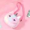 Kids Baby New Cartoon Style Unicorn's Plush Shoulder Bag