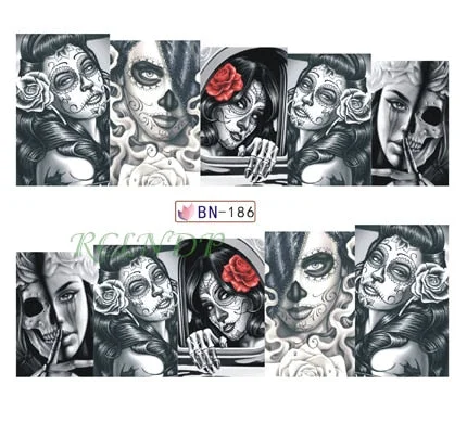 Nail sticker art decoration slider love heart adhesive design Water decals manicure lacquer accessoires polish foil