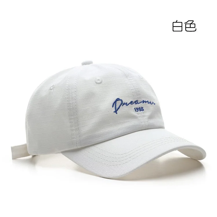 2023 Summer Womens Cap Female Letter Embroidered Vintage Couple Cap Outdoor Mens Travel Sunscreen Baseball Cap
