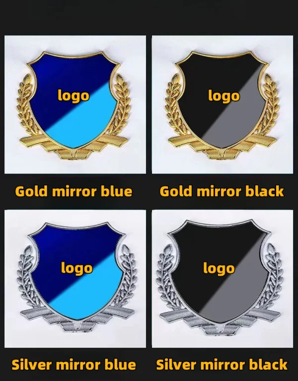 Car Metal Mirror Decorative Car Sticker Wheat Ear