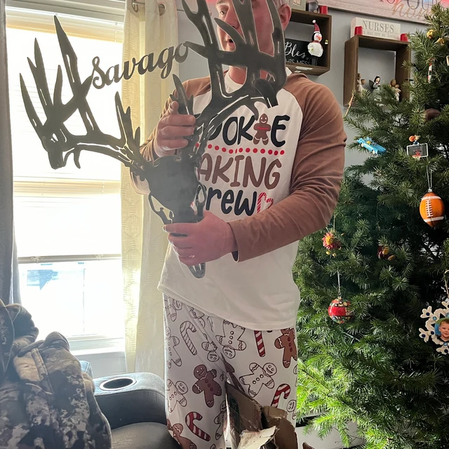 Personalized Metal Deer Skull Rack-The best gift for the hunting hobby!