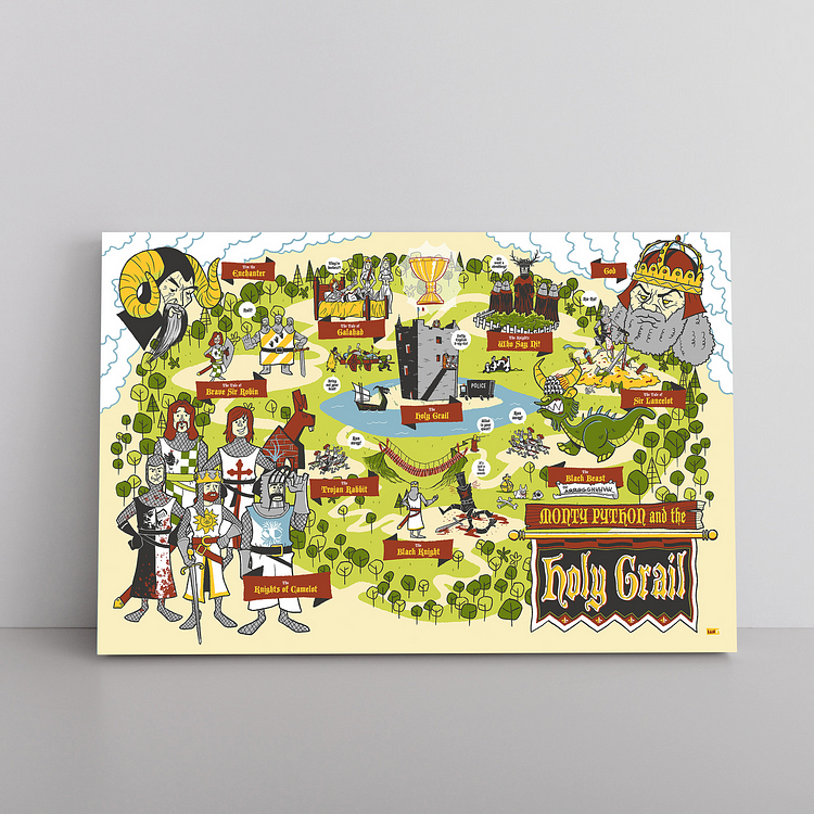 Monty Python and the Holy Grail Canvas Wall Art