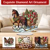 DIY Carriage Filled With Christmas Gifts Diamond Painting Ornaments (Double-Sided)