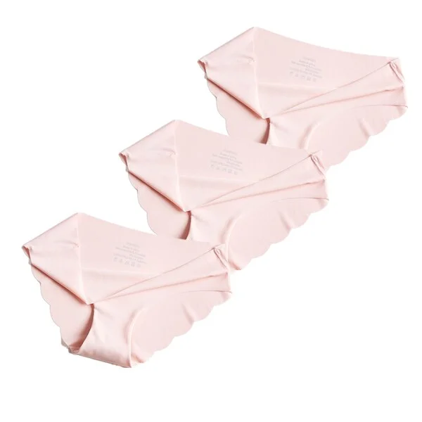 3pcs Sexy ladies panties one-piece seamless cotton ice silk underwear female close-fitting elastic breathable ladies briefs New