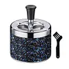 Push Down Ashtray Windproof Spinning Ashtray Desktop Ashtray for Home Office Car