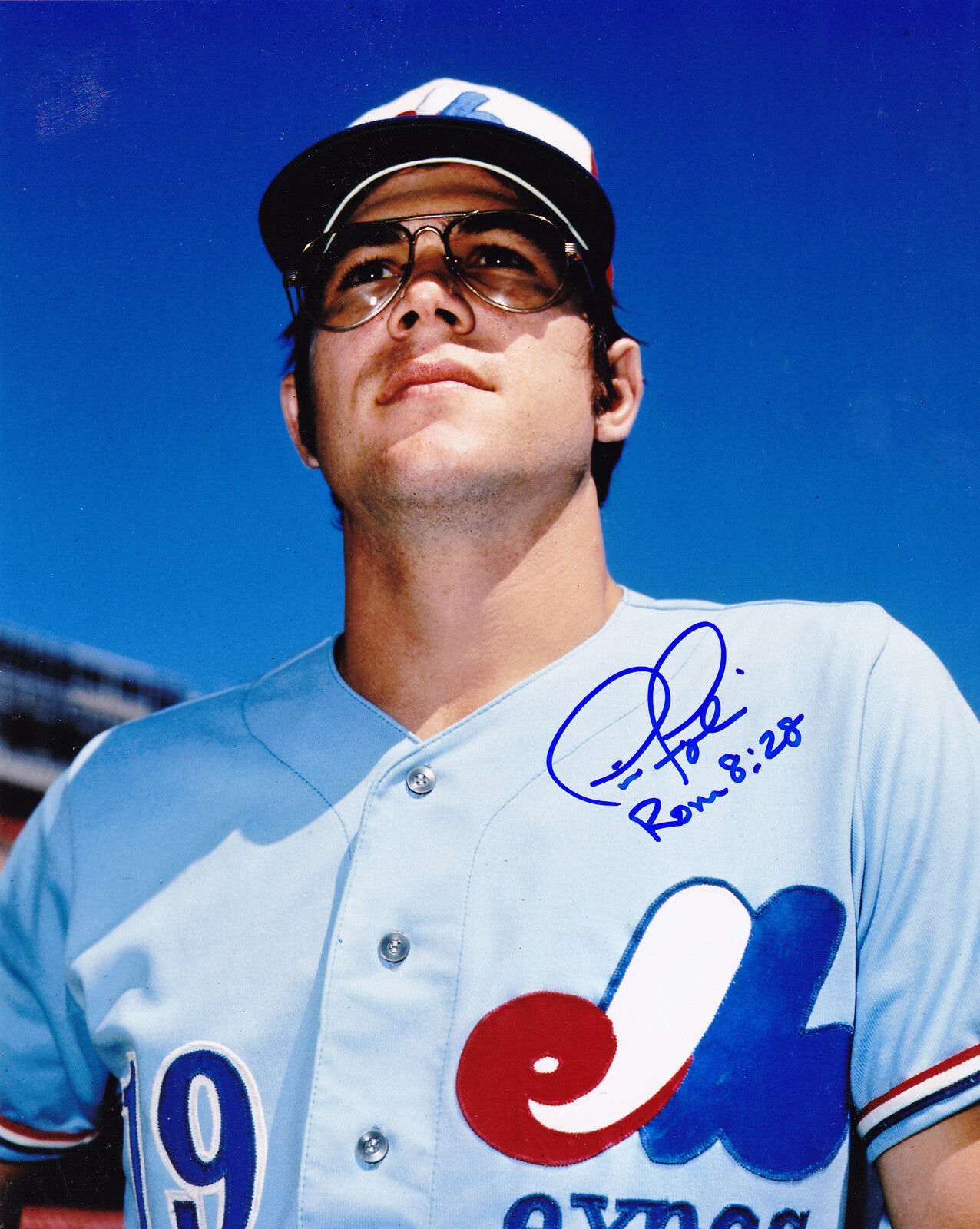 TIM FOLI MONTREAL EXPOS ACTION SIGNED 8x10