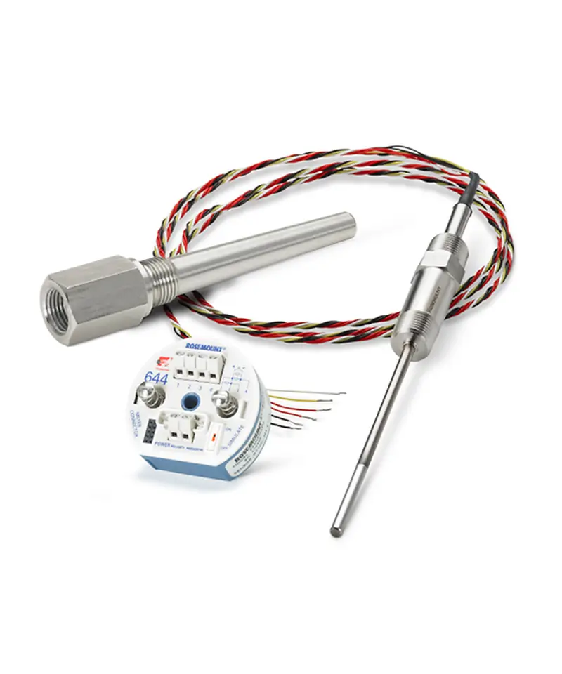 rosemount,Rosemount 214C RTD Temperature Sensor and 644 Transmitter and 114C Thermowell