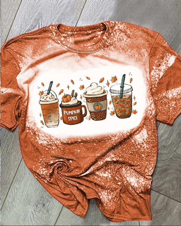 Pumpkin Spice Bleached T-shirt