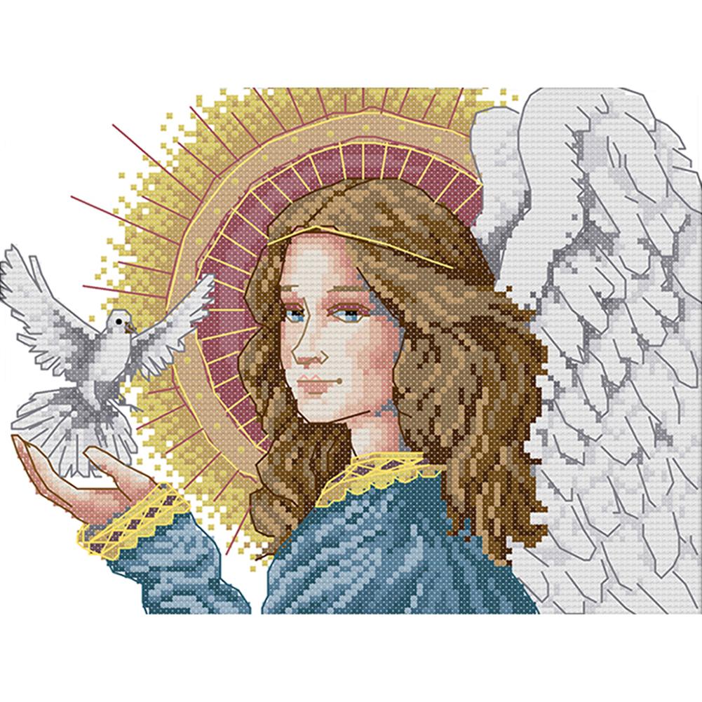 

Peace Angel - 14CT Stamped Cross Stitch - 29*21cm, 501 Original