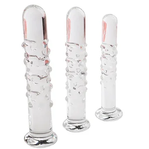 3 Sizes Glass Dildo G-spot Stimulation Dildo